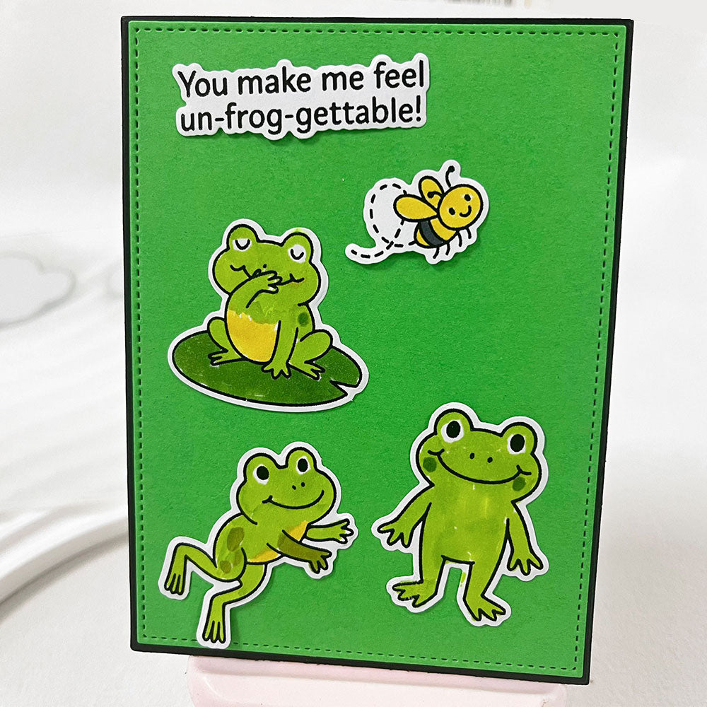 Froggy Friends Clear Stamps & Dies Set – Un-Frog-Gettable Fun!