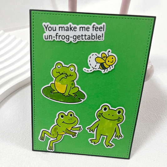 Froggy Friends Clear Stamps & Dies Set – Un-Frog-Gettable Fun!