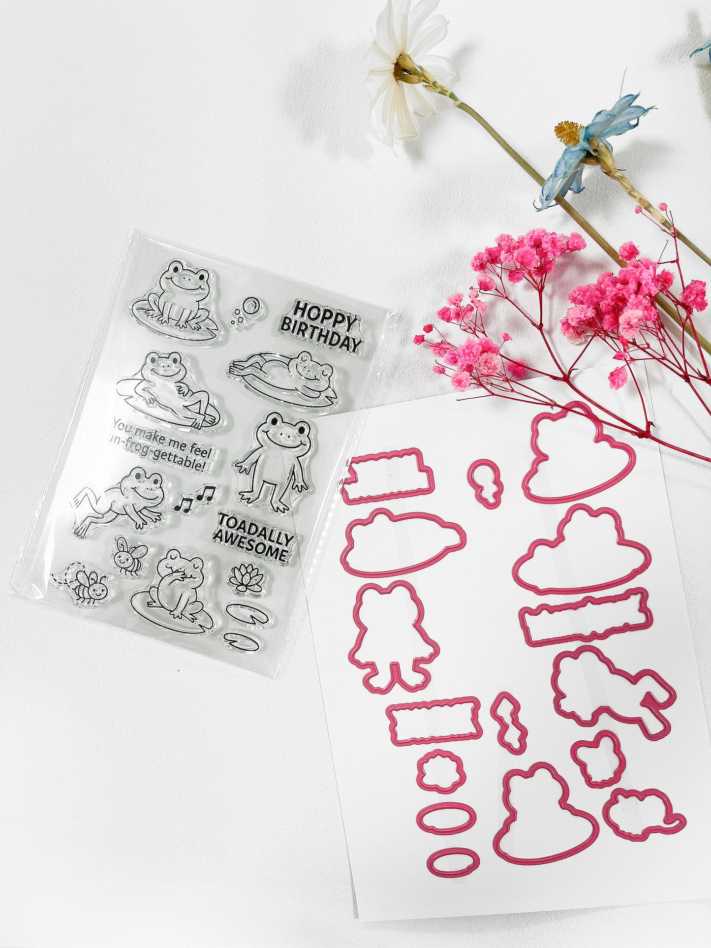 Froggy Friends Clear Stamps & Dies Set – Un-Frog-Gettable Fun!