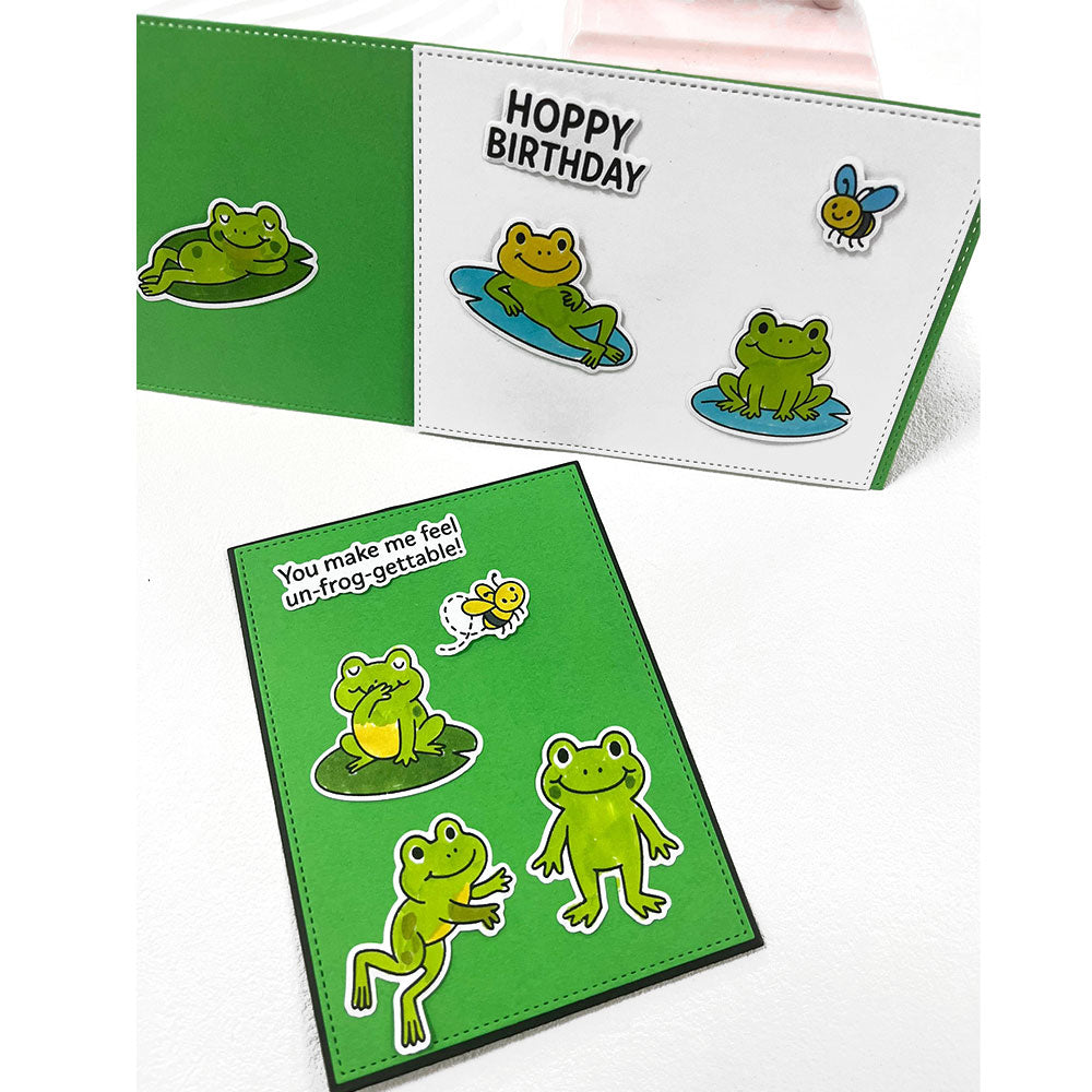 Froggy Friends Clear Stamps & Dies Set – Un-Frog-Gettable Fun!