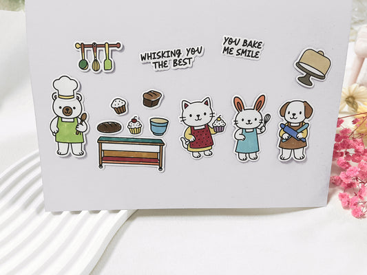 Baking Animals Clear Stamp & Die Set – 4x6 Inches