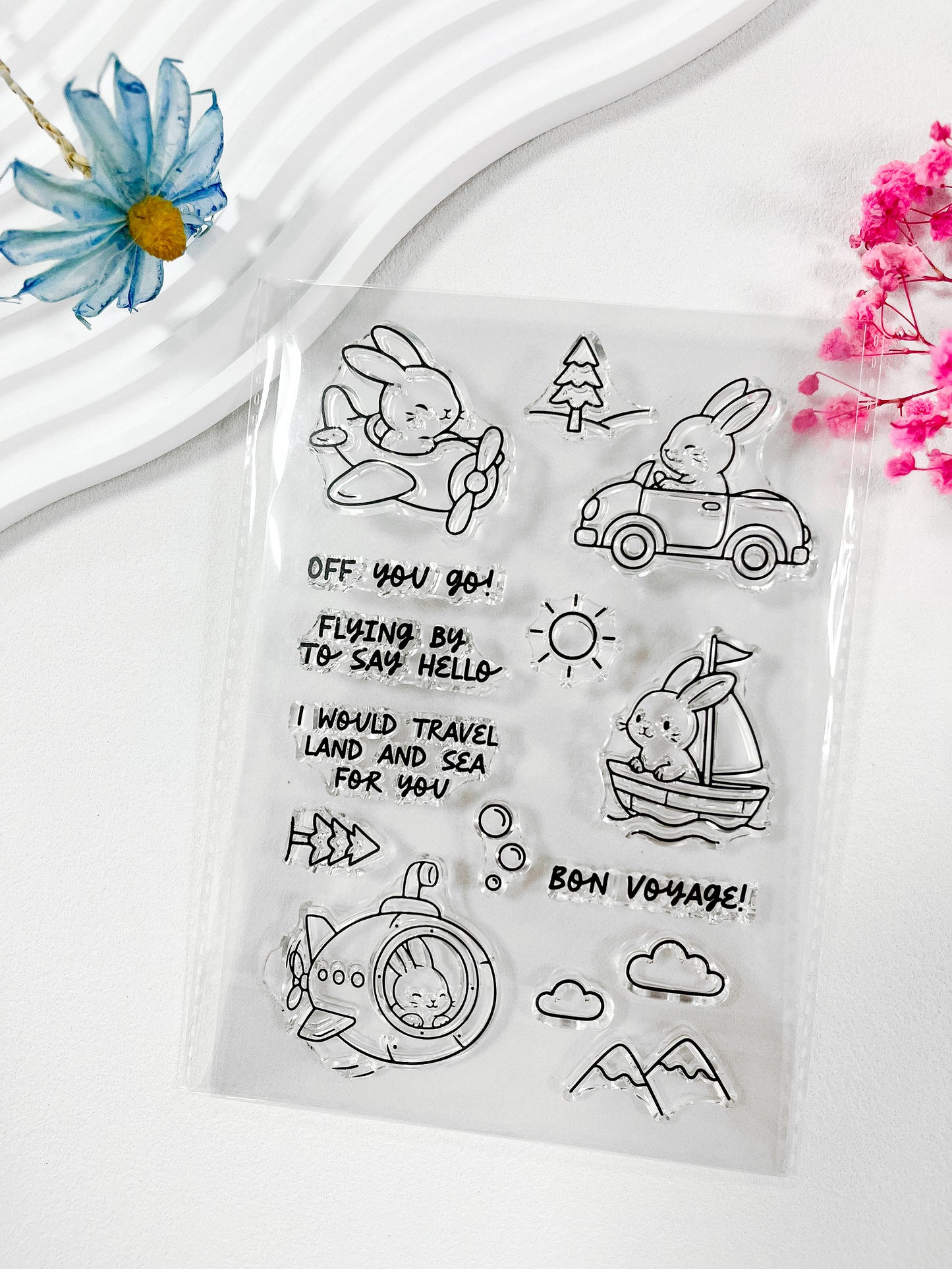 Travel Land and Sea Clear Stamp & Die Set – 4x6 Inches