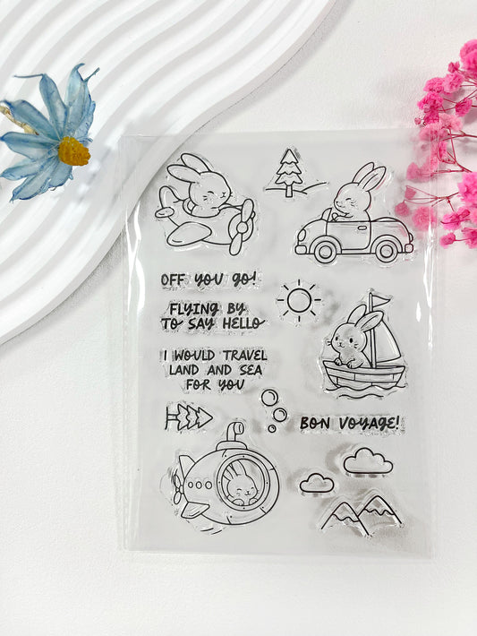 Travel Land and Sea Clear Stamp & Die Set – 4x6 Inches