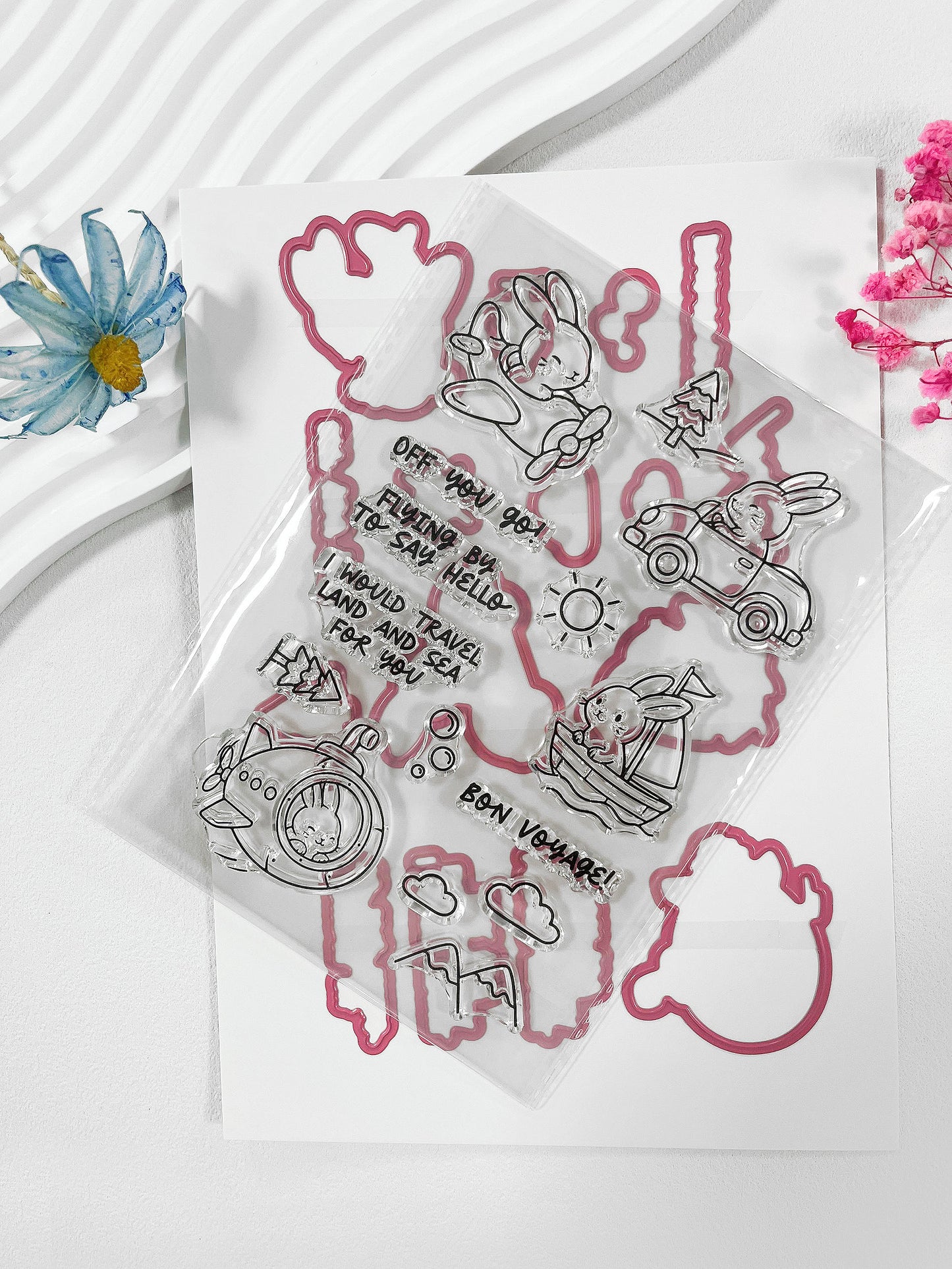 Travel Land and Sea Clear Stamp & Die Set – 4x6 Inches