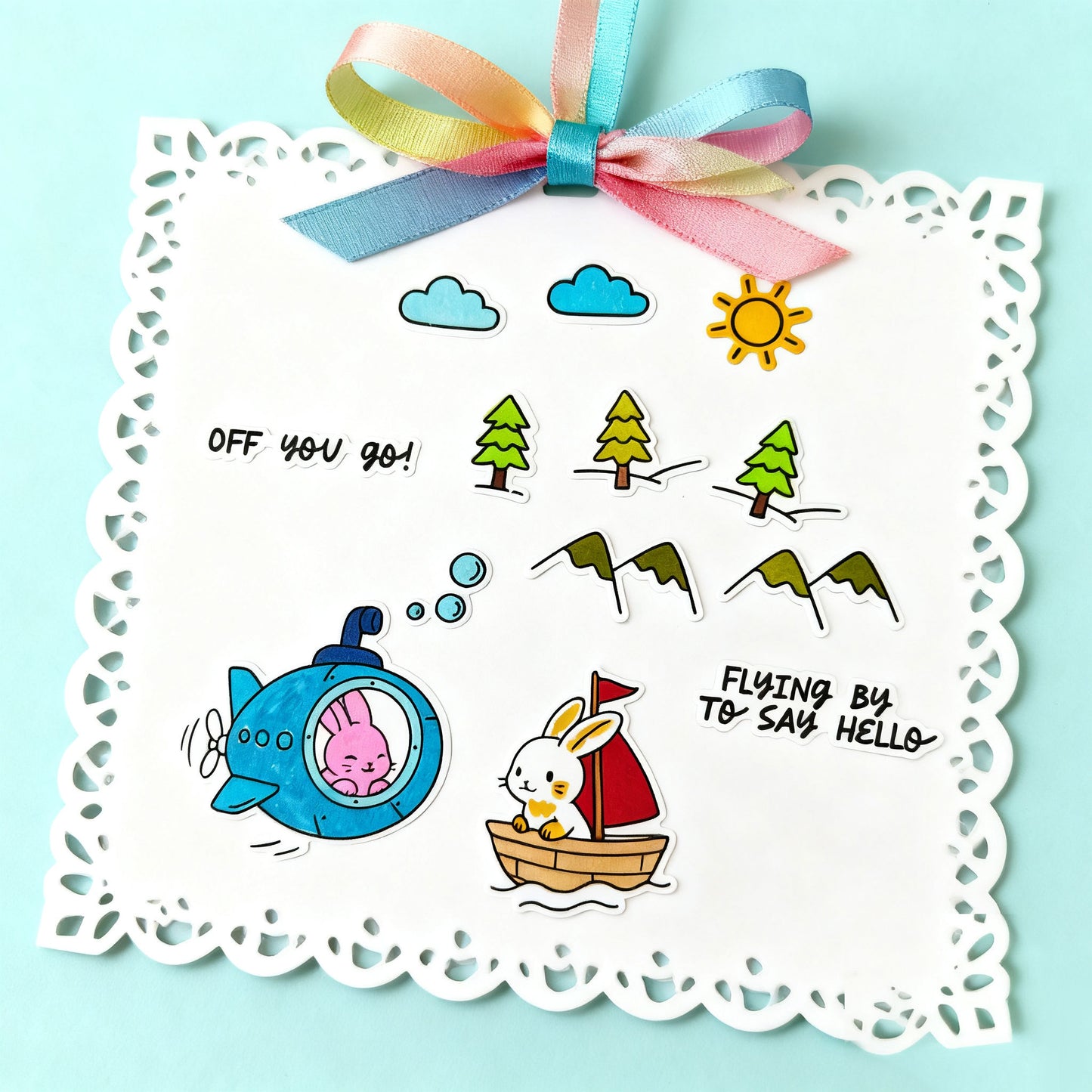 Travel Land and Sea Clear Stamp & Die Set – 4x6 Inches