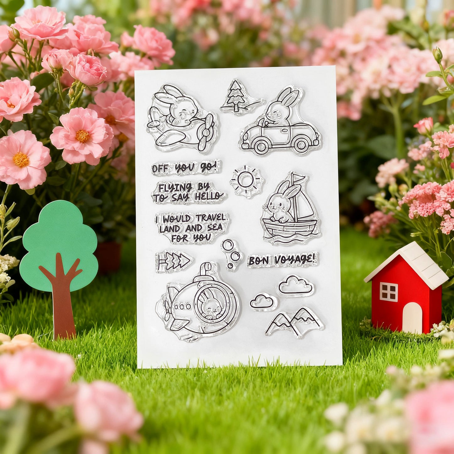 Travel Land and Sea Clear Stamp & Die Set – 4x6 Inches