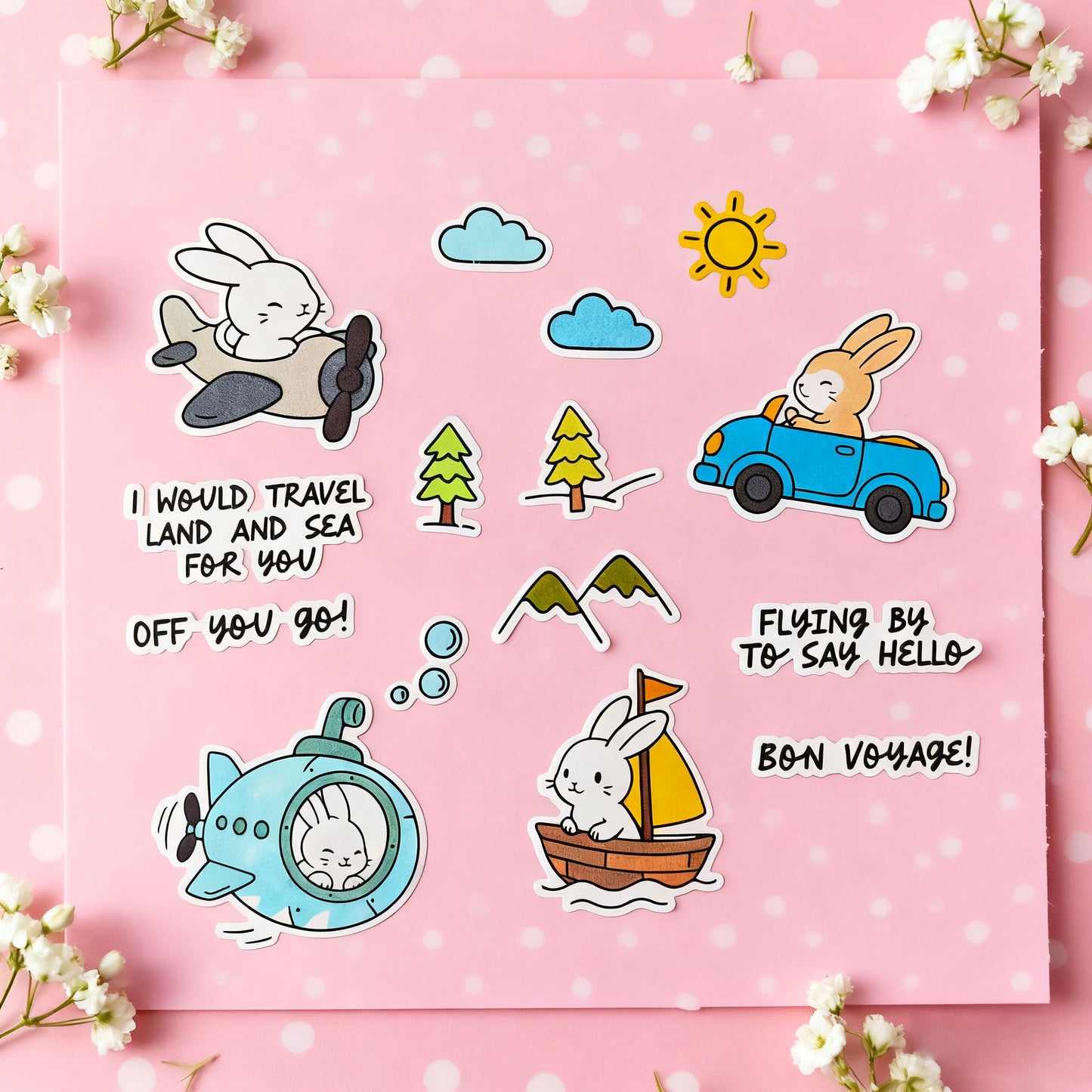 Travel Land and Sea Clear Stamp & Die Set – 4x6 Inches