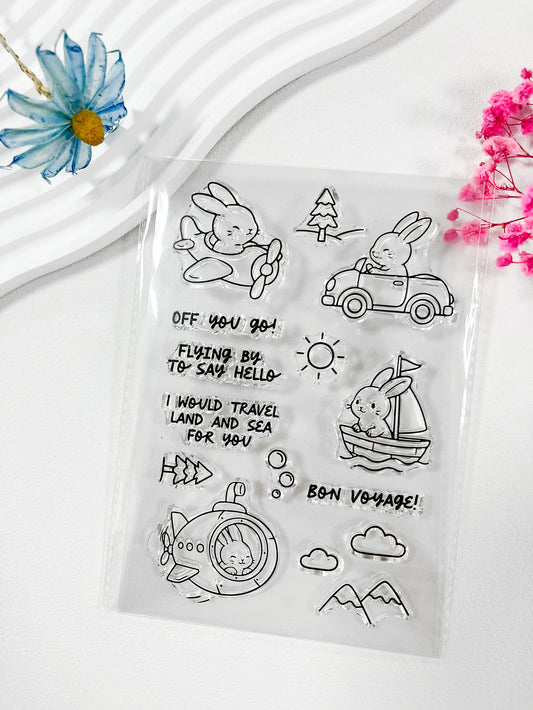 Travel Land and Sea Clear Stamp & Die Set – 4x6 Inches