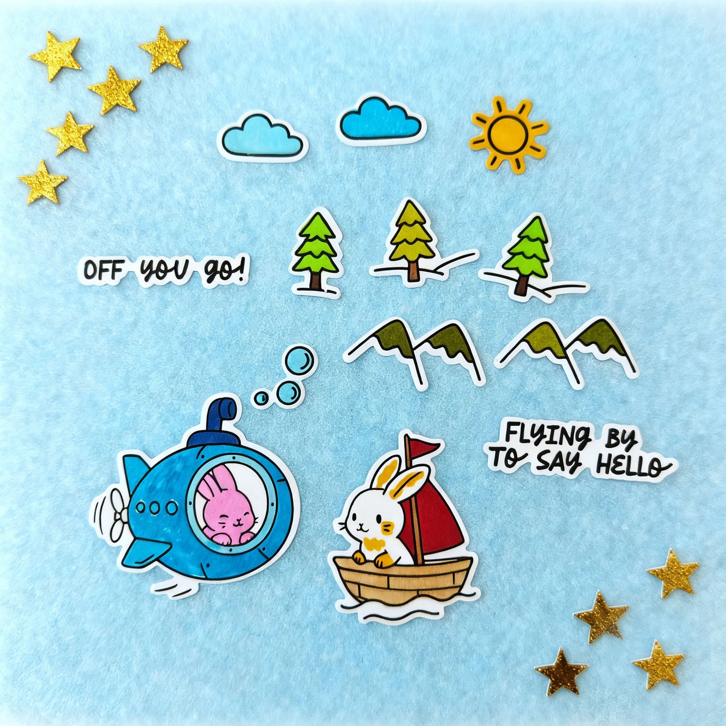 Travel Land and Sea Clear Stamp & Die Set – 4x6 Inches