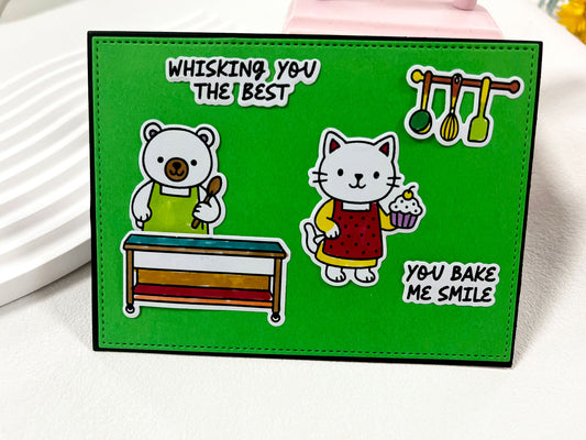 Baking Animals Clear Stamp & Die Set – 4x6 Inches