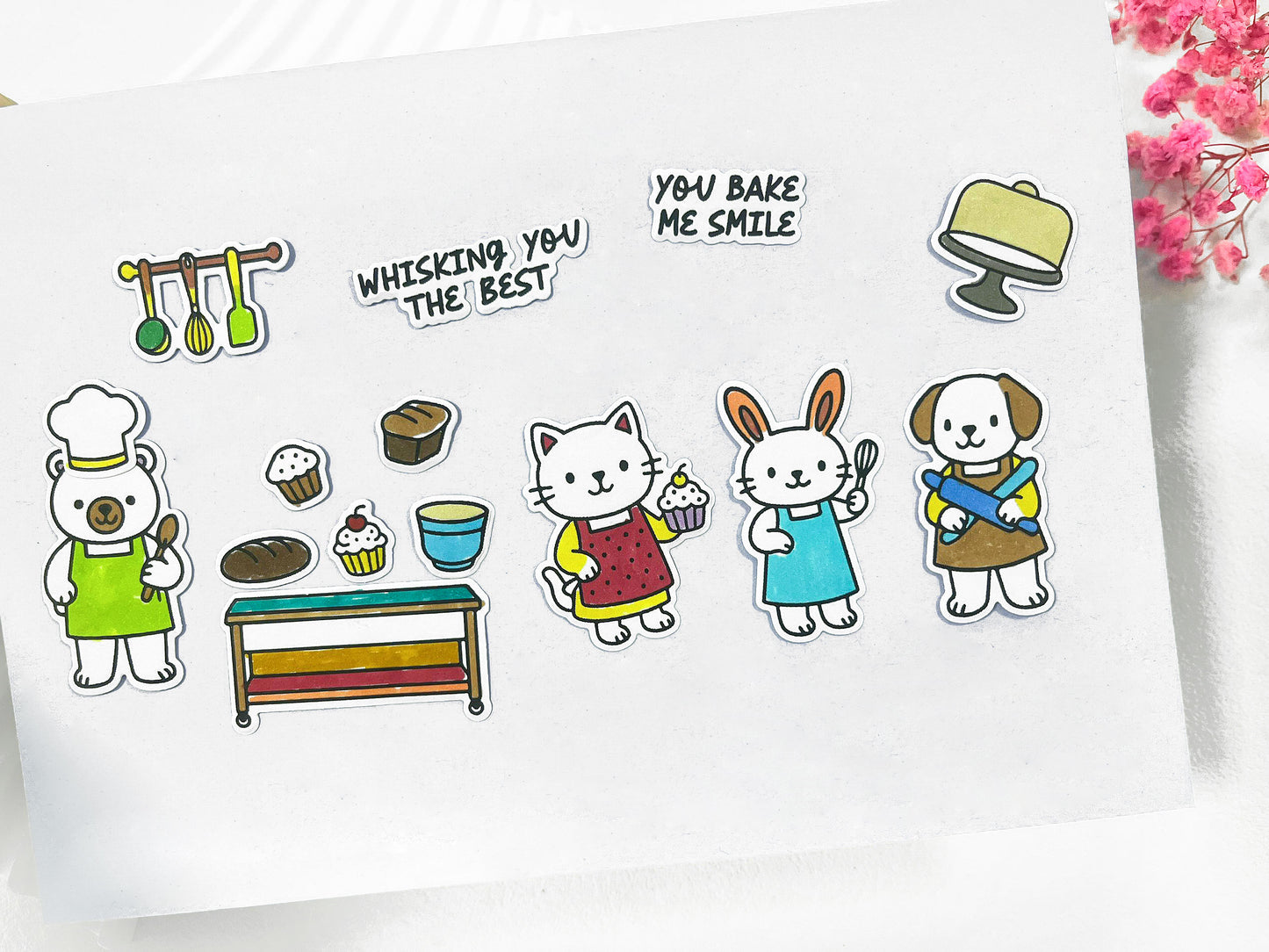 Baking Animals Clear Stamp & Die Set – 4x6 Inches